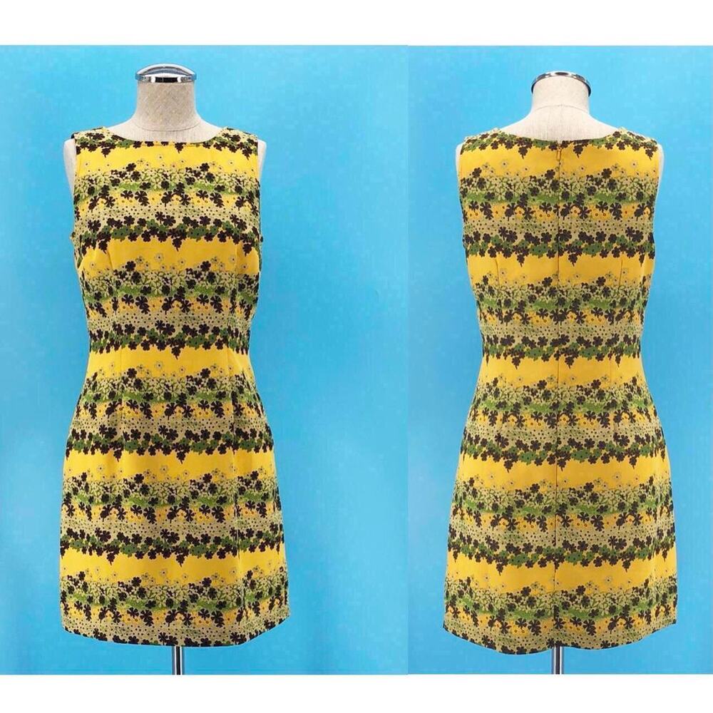 90s Guess Yellow Floral Dress 1990s Vintage